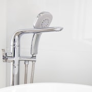 Soft neutrals and whites feature in the living plumbing fixture, product, product design, tap, white