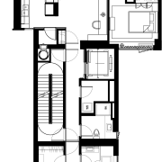 Contemporary apartment interiors dont have to be crisp, architecture, area, black and white, design, drawing, floor plan, font, line, monochrome, pattern, plan, product design, schematic, square, structure, text, white