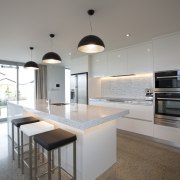 The Life at Home street of show homes architecture, countertop, cuisine classique, interior design, kitchen, real estate, gray