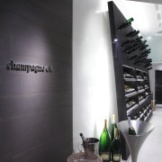 The Champagne etc wine store in Hong Kong glass, interior design, product design, black