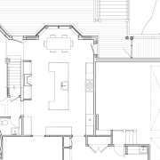 Inviting family kitchen - by Rill Architects - angle, architecture, area, artwork, black and white, design, diagram, drawing, floor plan, home, line, line art, plan, product, product design, residential area, structure, technical drawing, white