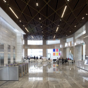 The regeneration and modernisation of one of  ceiling, daylighting, interior design, lobby, gray
