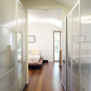 his contemporary passive house by architect Darren Jessop architecture, ceiling, daylighting, floor, flooring, hardwood, home, house, interior design, laminate flooring, real estate, room, wood, wood flooring, white