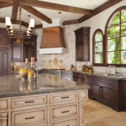 Santa Barbara-Meditteranean-style interior by Alison Whittaker cabinetry, countertop, cuisine classique, estate, home, interior design, kitchen, room, brown, gray