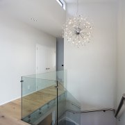 Coastal house interior by Yellowfox - Coastal house architecture, bathroom, ceiling, daylighting, floor, glass, interior design, plumbing fixture, room, sink, gray