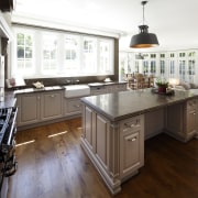 This traditional workspace is by Wonderful Kitchens cabinetry, countertop, cuisine classique, floor, flooring, hardwood, interior design, kitchen, laminate flooring, room, wood flooring, white, brown