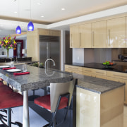 The island in this kitchen by Mary Jane cabinetry, countertop, cuisine classique, interior design, kitchen, real estate, room, gray