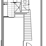 Front to back  new house by designer area, black and white, design, diagram, drawing, floor plan, font, furniture, line, line art, product, product design, square, technical drawing, white