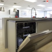 Smeg appliances in Inside Vision kitchen showroom - floor, interior design, product design, gray, brown