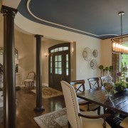 Remodelling the entry foyer was one of the ceiling, dining room, estate, home, interior design, living room, property, real estate, room, window, brown