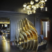 Brisbane casino bar designed by Tonic - Brisbane ceiling, furniture, interior design, light fixture, lighting, lobby, black