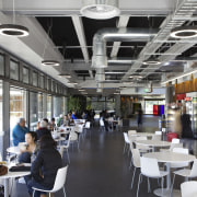 Jasmax remodels University of Auckland Grafton campus food court, institution, interior design, restaurant, black, gray