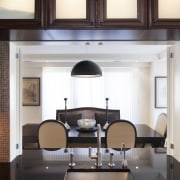 Small kitchen remodel by Alan Berman of Archetype ceiling, countertop, furniture, home, interior design, kitchen, living room, room, table, window, black, white