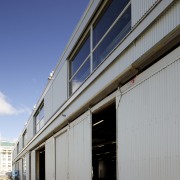 Well framed  high-performance joinery for Shed 10 architecture, building, facade, house, residential area, sky, structure, window, gray