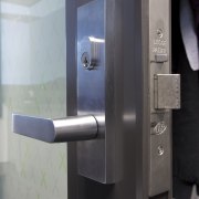 Ingersoll Rand Security Technologies specialises in door hardware. hardware accessory, lock, product design, gray, black
