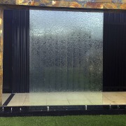 Waterworks now creates water features in-house - Waterworks architecture, facade, grass, green, house, shade, wall, window, wood, black