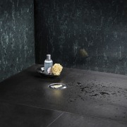 U Design shower trays by Stone Italiana provide atmosphere, black, darkness, light, lighting, night, phenomenon, black