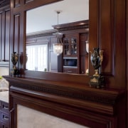 Now you see it, now you dont. A cabinetry, countertop, furniture, home, interior design, wood, red, gray