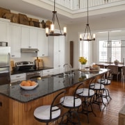 Kitchen in Amish style new home - Kitchen cabinetry, countertop, cuisine classique, interior design, kitchen, room, gray, brown