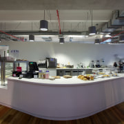 ASB North Wharf joinery by Sage Manufacturing - cafeteria, interior design, retail, gray