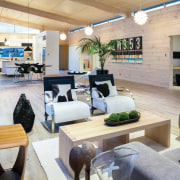 Lockwood show home Tauranga - Has a spacious interior design, living room, lobby, real estate, gray