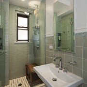 Apartment bathroom renovation - Apartment bathroom renovation - architecture, bathroom, home, interior design, room, sink, tile, gray