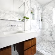Marble bathroom renovation - Marble bathroom renovation - architecture, bathroom, countertop, floor, home, interior design, product design, sink, tap, wall, white