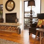 Te Arai Farm Estate Mangawhai - Te Arai chair, floor, flooring, furniture, hardwood, home, interior design, living room, room, table, wood, wood flooring, brown, orange