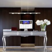 Lighthouse Lighting.   Lighting solutions are right desk, furniture, interior design, product design, table, gray, black