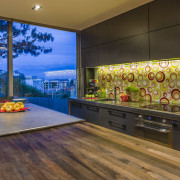 Mal Corboy kitchen with Smeg appliances.  Mal architecture, home, house, interior design, real estate, wall, window, brown