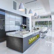 Contemporary new kitchen with Hettich hardware - Contemporary countertop, interior design, kitchen, gray