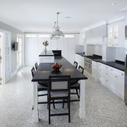 Hamptons-style transitional white kitchen - Hamptons-style transitional white countertop, cuisine classique, floor, interior design, kitchen, real estate, room, white