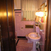 Classic house with modern insertions, Architect - William bathroom, floor, home, house, interior design, plumbing fixture, property, room, sink, toilet, red