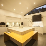 Kitchen design by Carrera By Design, a Hettich architecture, ceiling, floor, interior design, interior designer, kitchen, real estate, room, orange, brown