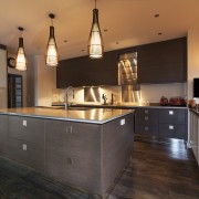 Kitchen design by Custom Kitchens Noosa, a Hettich cabinetry, countertop, cuisine classique, flooring, hardwood, interior design, kitchen, room, brown