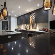 Contemporary kitchens  Hettich Endorsed Showrooms - Contemporary countertop, interior design, kitchen, room, black, gray