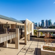 Joan Freeman Science Art and Technology Centre - apartment, architecture, building, city, commercial building, condominium, corporate headquarters, daytime, facade, home, metropolitan area, mixed use, neighbourhood, property, real estate, residential area, sky