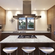 Arctic from the Silestone Ocean series was specified cabinetry, countertop, cuisine classique, flooring, interior design, kitchen, real estate, room, gray