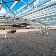 George Grant Engineering manufactured and erected precision steel architecture, construction, daylighting, metropolitan area, roof, sky, sport venue, structure, urban area, gray, white