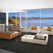 Smooth-Air and Air Change have further advanced the apartment, architecture, condominium, house, interior design, living room, penthouse apartment, real estate, window, gray, black