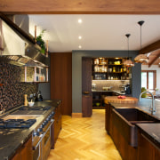 Natalie Du Bois kitchen evokes the textured look countertop, interior design, kitchen, real estate, room, brown
