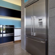 Modern kitchen with Fisher &amp; Paykel French Door interior design, gray