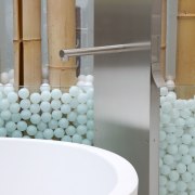 A minimalist Boffi tub filler retains the sleek, plumbing fixture, product design, tap, gray