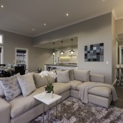 Ceilings over the family area of this show ceiling, estate, home, interior design, living room, property, real estate, room, gray