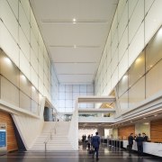 The Pitt St entry to the ANZ Tower architecture, building, ceiling, convention center, daylighting, headquarters, interior design, leisure centre, lobby, metropolitan area, structure, gray