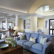 A new external entry opens into the informal ceiling, estate, home, interior design, living room, real estate, room, window, gray