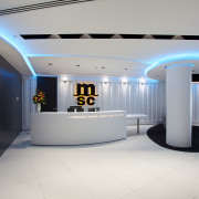 MSC offices, designed by Weir Walker Architecture, feature ceiling, interior design, lobby, product design, gray