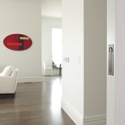 Chant customisable residential sliding door hardware in Weathered door, floor, flooring, home, interior design, product design, white