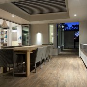 Separate but connected-strategically linked spaces provide both conviviality ceiling, floor, flooring, interior design, real estate, gray, black, brown