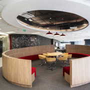 McCann Worldgroup Bangkok corporate office  interior design conference hall, furniture, interior design, office, product design, table, white